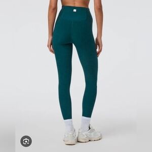 Vuori Studio Pocket Leggings – Teal Heather – Size Small